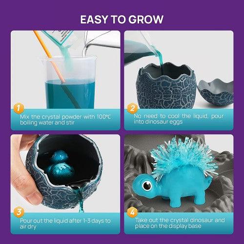Science Can Crystal Growing Kit for Kids, Crystal Dinosaur Science Kits for Kids Ages 8+ - Toytexx Science Can Crystal Growing Kit for Kids, Crystal Dinosaur Science Kits for Kids Ages 8+ - Toytexx